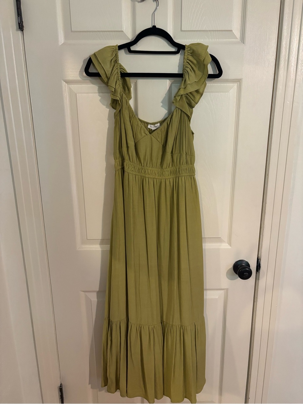 Blu Pepper Maxi Dress in Olive Green